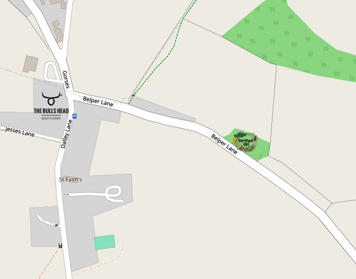 Map of Belper Lane End patch